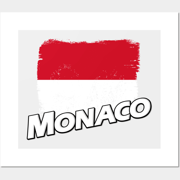 Monaco flag Wall Art by PVVD